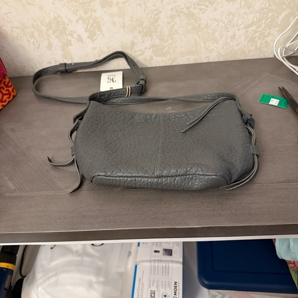 Hobo Bonita Chic Gray Textured Crossbody Bag